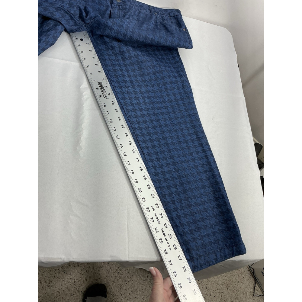 Womans Jessica London 18w Blue Black Checked Denim Jeans - Picture 8 of 9